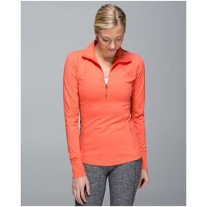 Lululemon Women's Race With Grace 1/2 Zip II Atomic Red Jacket Size 6
